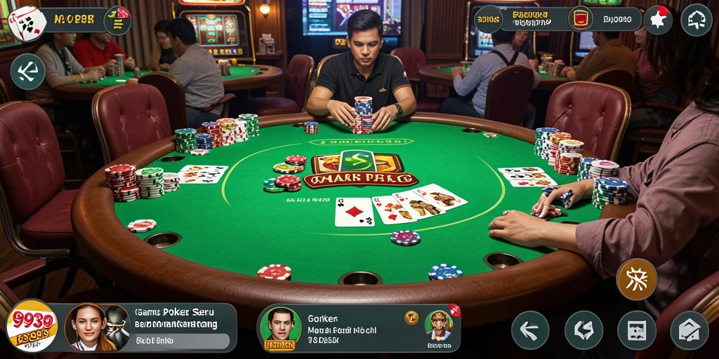 Gameplay Poker seru di aplikasi 9939 yang penuh tantangan.