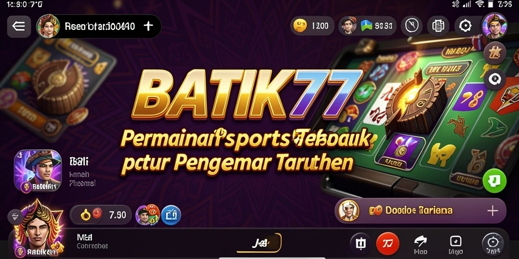 Tampilan utama permainan Sportsbook yang menarik di BATIK77.