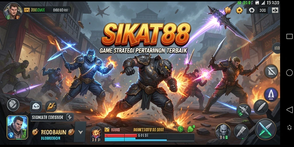 Tampilan gameplay seru SIKAT88 dengan aksi pertarungan mendebarkan.