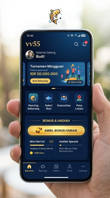 Tampilan antarmuka utama aplikasi vv55 untuk kemudahan pengguna.